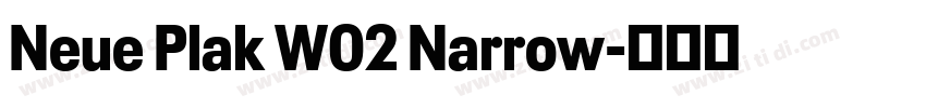 Neue Plak W02 Narrow字体转换
